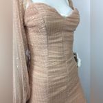 Miss Lola  Mini Dress Polka Dot Sheer Sleeve Ruched S Photo 8