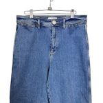 Loft Ann Taylor Womens Sz 8 (29) High Waist Wide Leg Jeans Blue Denim Cropped Photo 1