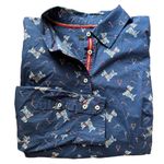 Talbots  CLASSIC COTTON SHIRT - SWEET DOG, Scottie dogs & candy canes size medium Photo 1