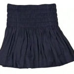 Wilfred Aritzia  Women's XS Blue Fit and Flare Ruched Mini Skirt Photo 0