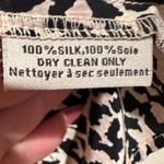 NEW TUCKER SILK ANIMAL PRINT CAP SLEEVE CREW NECK TOP XS Black Photo 5