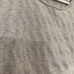 Talbots Woman Gray With Silver Stripes Short Sleeve Top Photo 4