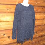 Vintage 80s Hand Knit Sweater Blue Size XS Photo 1