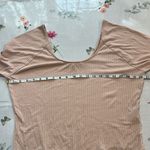 Banana Republic beige ribbed slim fit round neck bodysuit long sleeve size XL Photo 3