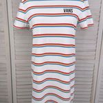 Vans  T-Shirt Dress Short Sleeves White/Multi Stripe-XS Photo 0