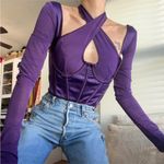 House Of CB  'Angharad' Grape Halterneck Corset Bodysuit NWOT‎ size S D-DD Photo 3