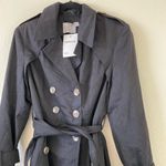 ASOS NWT  Black Women Trench Coat Size 8 petite Photo 3