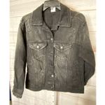 Vintage No Brand Women's Black Distressed Moto Jacket Coat 4 Pockets 2XL Size XXL Photo 0