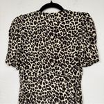 Something Navy  Revolve Animal Print Button Down Sun Dress Womens XS Cream Brown Photo 11