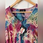 Charlie Paige NEW!  Colorful Starfish Tie Dye Tunic Top Vacation Beach Size S/M Photo 1