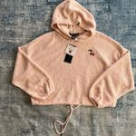 Polly & Esther NWT! Pink Juniors' Drawstring Hem Faux Sherpa Hoodie w Cherries L Photo 5