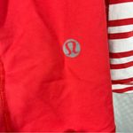Lululemon  Red‎ White Striped Racerback Track And Train Tank Top Photo 2