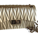 Womens Jellimate Wanita Gold Jelly Chainlink Clutch Small Evening Bag Purse Photo 0