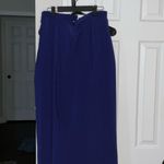 Elegant Long Sleeve Blue Dress Suit Purple Size 12 Photo 4