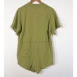 Free People Intimately FP Olive Green Deep V Slouchy Romper S Short Pockets Photo 7