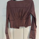 Free People NWT  Joi Eyelet‎ Crop Blouse in Roan Rouge Size Small Photo 7