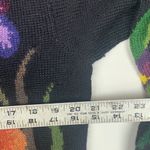 Everything Alpaca size medium Black floral cardigan wool Women's Black Sweater Photo 7