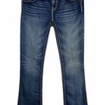 Miss Me Signature Bootcut Jeans Sz 30 Dark Wash Embellished Embroidered Y2K Photo 0