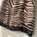 Princess Polly  Mini Dress Womens Size 4 Brown Zebra Animal Print V Neck Lace Y2K Photo 3