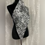 Dennis Basso Dennis by Zebra Animal Print Satin Black White Wrap Scraf Shaw NWOT Photo 6