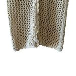 Huntington Ridge Ramie Cotton Cream Botton Boho Festival Crochet Vest M # 2244 Size M Photo 2