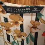 ZARA Striped Floral Print Wrap Crossover V-Neck Kimono Ruffle Top Blouse Small Photo 7