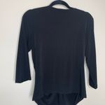 AB Studio Y2K Black Slinky Blouse Knit Ring Ruched Bust Sz XL Photo 1