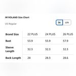 IN'VOLAND Women’s Satin Button Down Shirt Long Sleeve Blouse White 22W NWT Photo 8