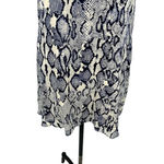 Lavender Brown Snakeskin Racerback Silk Dress Navy Blue Cream Size Small Photo 2