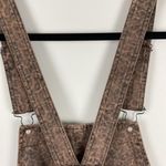 Free People Torn Up Jumper Overalls Skirt Walnut Brown Women's Size 2 Cheetah Photo 11