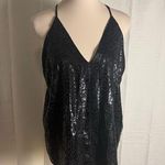Adrienne Black Metallic Relaxed Camisole Photo 0