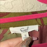 easel Floral Button-Up Blouse - Green and Red Photo 2