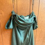 Birdy Grey Birdy Gray Women Small Mia Green Satin Off Shoulder Strapless Floor Length Dress Photo 1