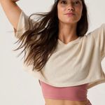 Aerie Offline by  Women's Wow Waffle T- in good condition | Women | Color: brown | Size: m Photo 0