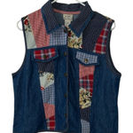 Koret City Blues Vintage Patchwork Vest(Size Large) Blue Photo 0
