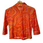 Boutique Halfheart Orange Sunset Trippy Swirl Half Sleeve Top S Photo 1