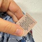 Philosophy  Blue Orange Floral Boho Blouse Womens S Boxy Flowy Shirt Cap Sleeve Photo 6