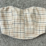 Timing  plaid tube top with zipper  Photo 0