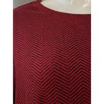 J Jill Shirt Womens XL Petite Red Black Pima Cotton Long Sleeve Crew Top Size undefined Photo 1