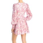 Bardot NWT  Zelina Long Sleeve Mini Dress Corset Bodice Pink Floral Size 4 NEW Photo 4