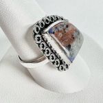 SUNSET Sodalite Genuine Stone 925 Sterling Silver Ring Blue Photo 1