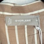 Everlane NWT Woven PJ Top Brown Stripe Button Down Shirt Cotton Sz M Photo 6