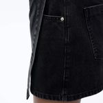 ZARA Black Denim Wrap Skirt Photo 3