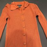 Forever 21  Orange Ribbed Button Dress Photo 2