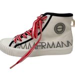Zimmermann Logo-print Canvas High-Top Sneakers off-white red size 37 = US 6.5 Photo 0