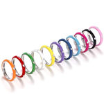 Boutique Pave Diamond Black & White Stackable Ring | 925 Sterling Silver‎ Enamel Photo 7