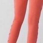 Lululemon  Rise and Flow Pant Mesh Criss Cross Size 4 Orange Coral EUC Photo 1