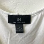 I.N. San Francisco NWT New Flowy Tank Top Blouse White Large Photo 2