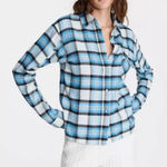 Rag and Bone  Jonah Cotton Cropped Plaid Shirt Size XS NWT Photo 0