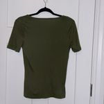 A New Day Soft Olive Green V-Neck Short Sleeve Tre Photo 1